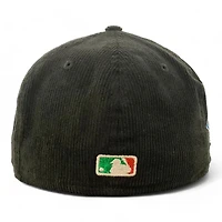 New York Yankees All Black Corduroy 1996 WS Patch Green UV Era 59FIFTY Fitted Hat