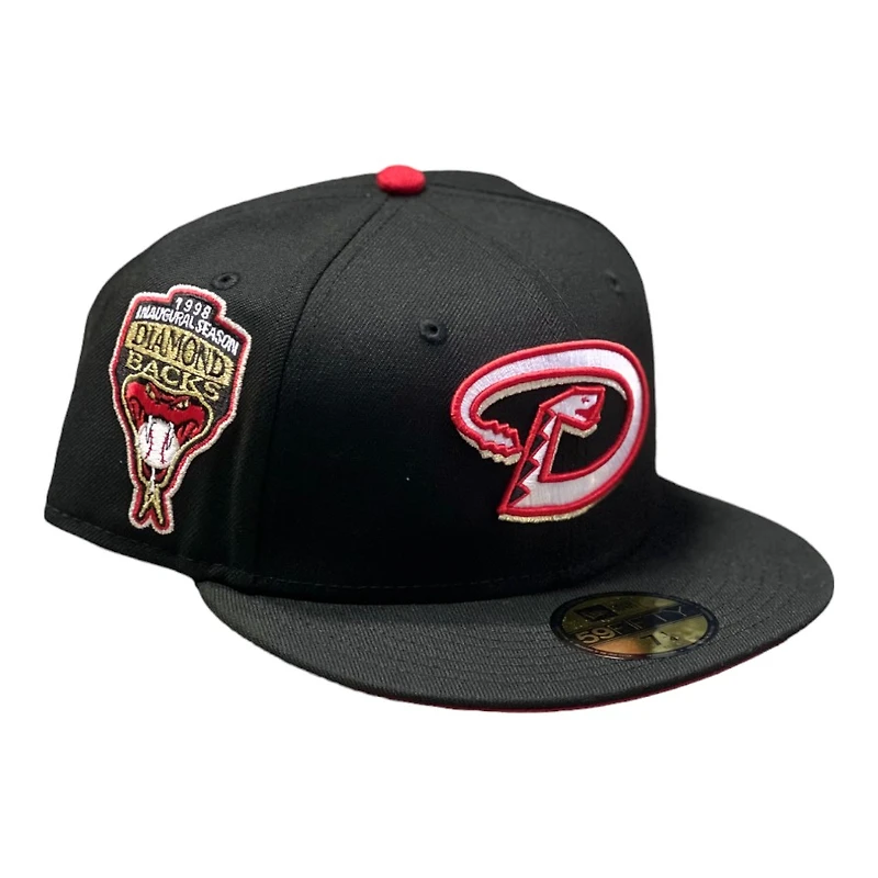 Arizona Diamondbacks Black and Red 1998 Inaugural Season Patch UV 59FIFTY Fitted Hat