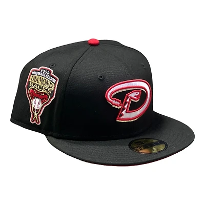 Arizona Diamondbacks Black and Red 1998 Inaugural Season Patch UV 59FIFTY Fitted Hat