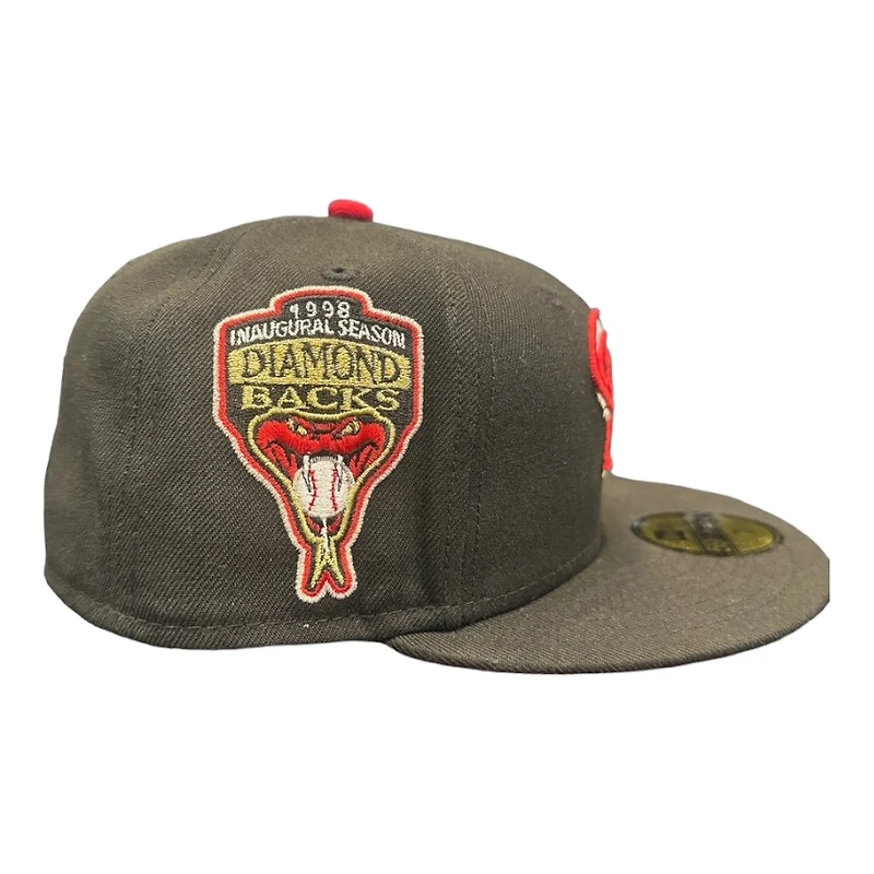 Arizona Diamondbacks Black and Red 1998 Inaugural Season Patch UV 59FIFTY Fitted Hat