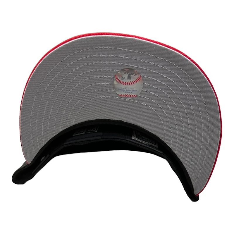 Los Angeles Dodgers Black Red Two Tone 100th Anni Patch Gray UV 59FIFTY Fitted Hat