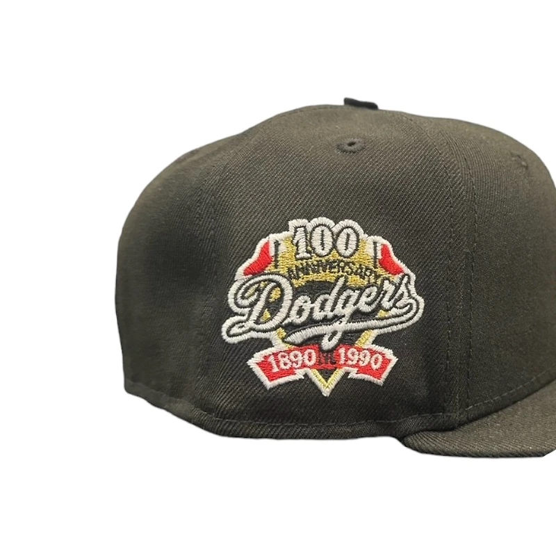 Los Angeles Dodgers Black 100th Anni Patch Gray UV 59FIFTY Fitted Hat