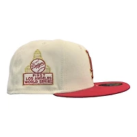 Los Angeles Dodgers Chrome Red Two Tone LA 1st WS Patch Gray UV 59FIFTY Fitted Hat