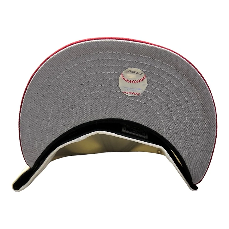 Los Angeles Dodgers Chrome Red Two Tone LA 1st WS Patch Gray UV 59FIFTY Fitted Hat