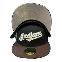 Cleveland Indians Black and Brown Jacobs Field Patch Gray UV New Era 59FIFTY Fitted Hat