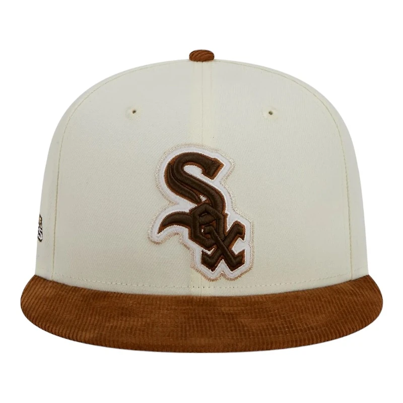 Chicago White Sox Chrome with Brown Corduroy 2005 WS Patch Gray UV New Era 59FIFTY Fitted Hat