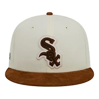 Chicago White Sox Chrome with Brown Corduroy 2005 WS Patch Gray UV New Era 59FIFTY Fitted Hat