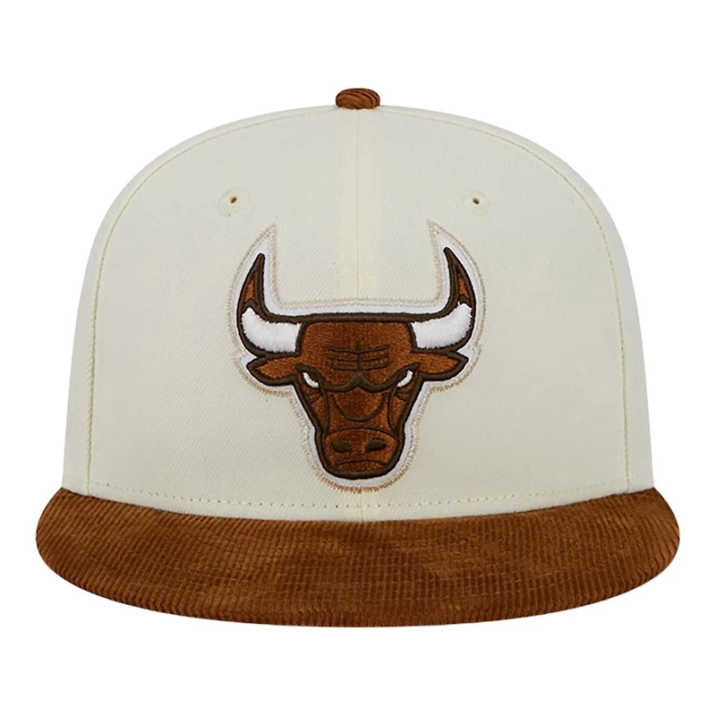 Chicago Bulls Chrome with Brown Corduroy 6X Champs Patch Gray UV New Era 59FIFTY Fitted Hat
