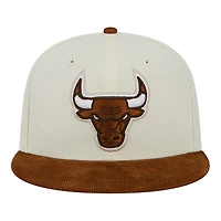 Chicago Bulls Chrome with Brown Corduroy 6X Champs Patch Gray UV New Era 59FIFTY Fitted Hat