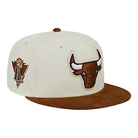 Chicago Bulls Chrome with Brown Corduroy 6X Champs Patch Gray UV New Era 59FIFTY Fitted Hat