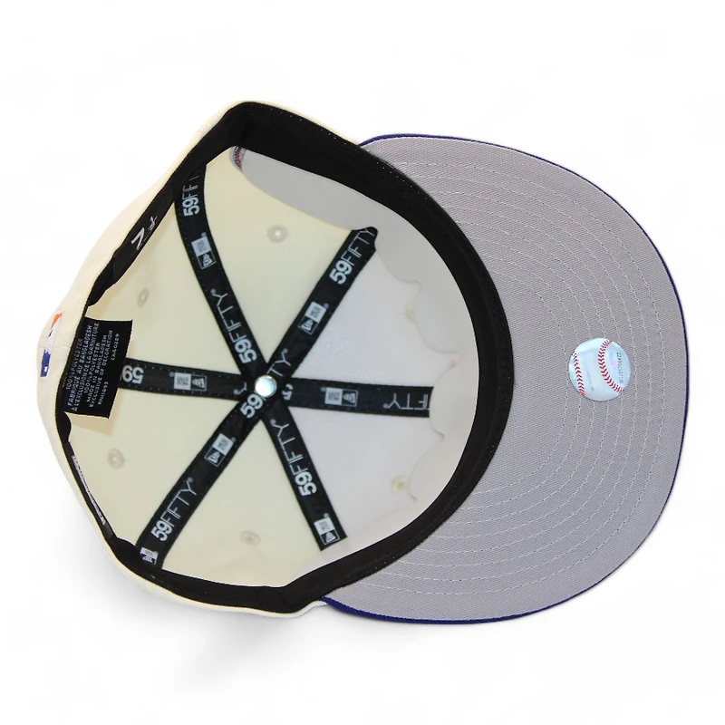 Los Angeles Angels Cream and Graphite "DPM Stock Pack" 50th Anniversary Patch Gray UV New Era 59Fifty Fitted Hat