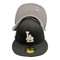 Los Angeles Dodgers Black "Just Another Day" 100th Anniv Patch Gray UV New Era 59FIFTY Fitted Hat