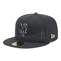 New York Mets Graphite City Connect Era 59FIFTY Fitted Hat