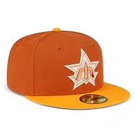Seattle Mariners Rust Orange Two Tone Old School Logo New Era 59FIFTY Fitted Hat