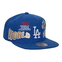 Los Angeles Dodgers World Champs Royal Mitchell & Ness Snapback Hat