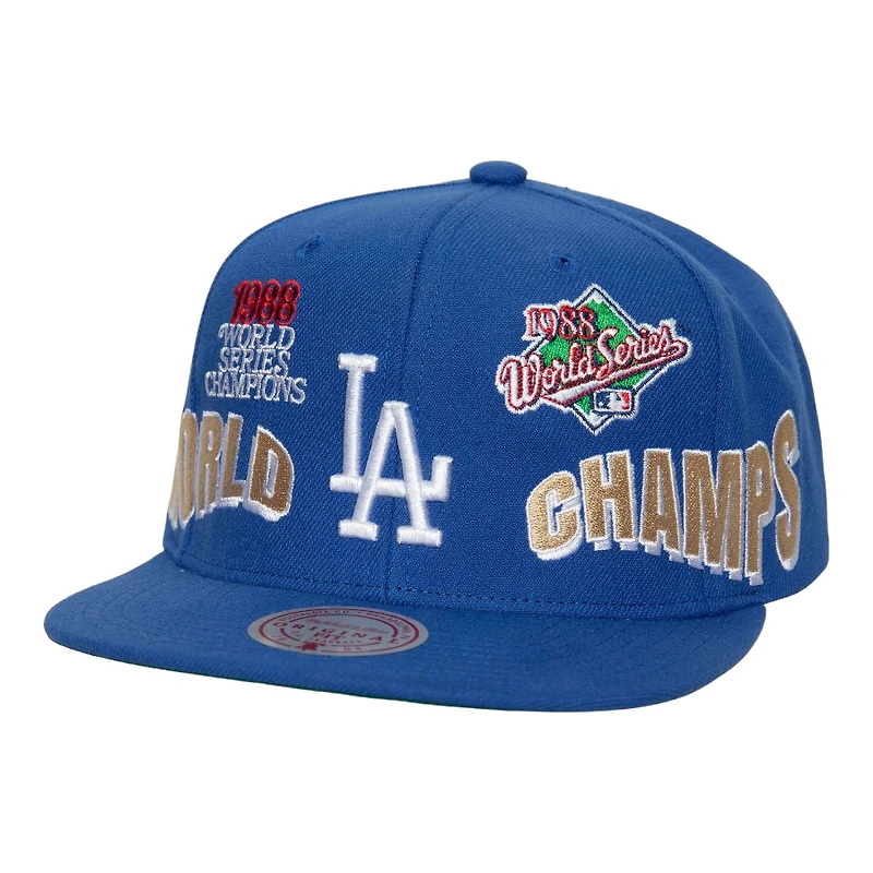 Los Angeles Dodgers World Champs Royal Mitchell & Ness Snapback Hat
