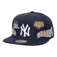New York Yankees World Champs Navy Mitchell & Ness Snapback Hat