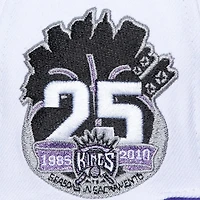 Sacramento Kings White and Purple Logo Shine Mitchell & Ness NBA Snapback Hat
