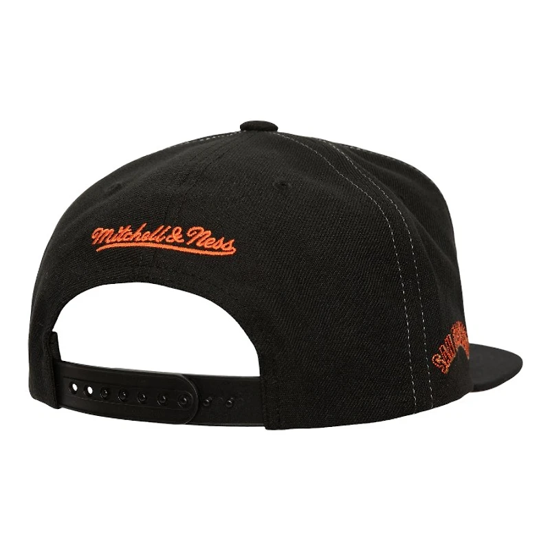San Francisco Giants Black Full Frontal Mitchell & Ness Snapback Hat
