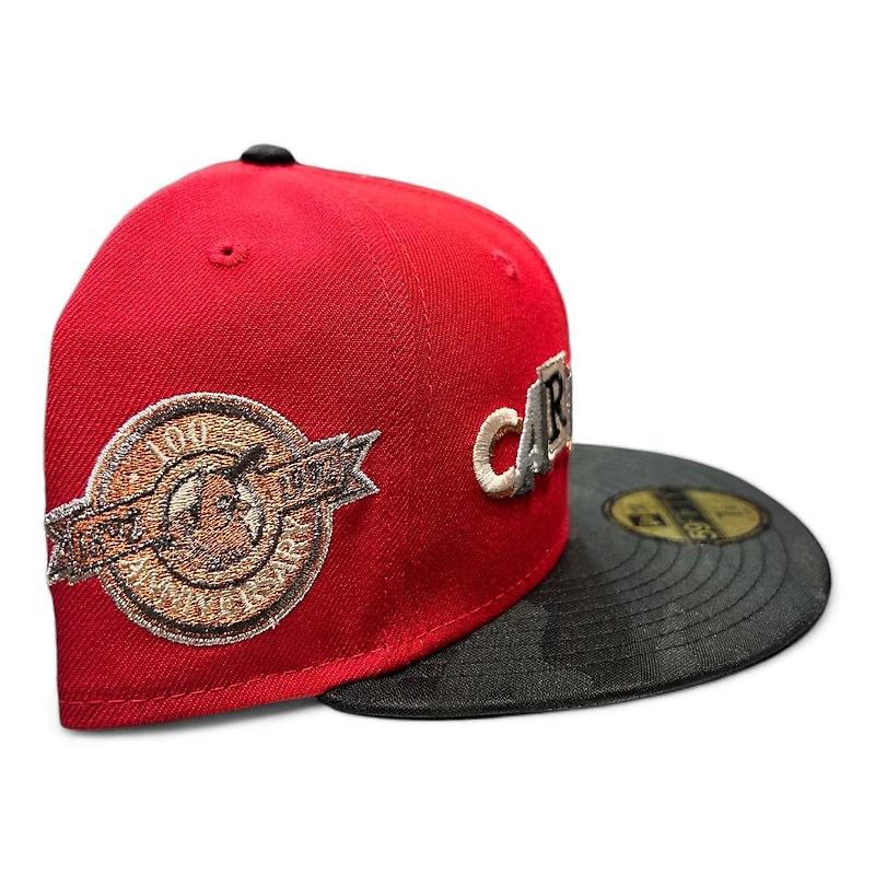 St. Louis Cardinals Red Black Camo Two Tone 100th Anni Patch Gray UV New Era 59FIFTY Fitted Hat
