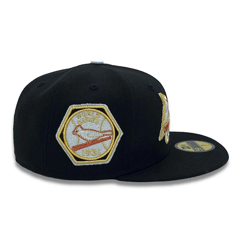 St Louis Cardinals Black Metallic Copper & Gold 1931 WS Patch Gray UV New Era 59FIFTY Fitted Hat