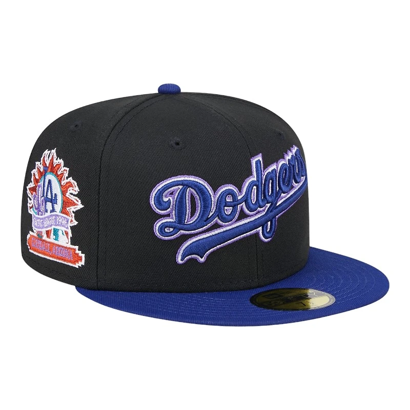 Los Angeles Dodgers Black and Royal Retro Spring Training New Era 59FIFTY Fitted Hat