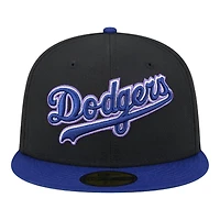 Los Angeles Dodgers Black and Royal Retro Spring Training New Era 59FIFTY Fitted Hat