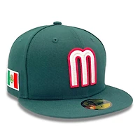 Mexico Dark Green Flag Patch Gray UV New Era 59FIFTY Fitted Hat