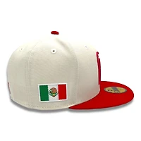 Mexico Chrome and Red Flag Patch Gray UV New Era 59FIFTY Fitted Hat