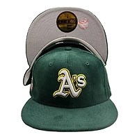 Oakland Athletics Green Corduroy Battle of the Bay Patch Gray UV 59FIFTY Fitted Hat