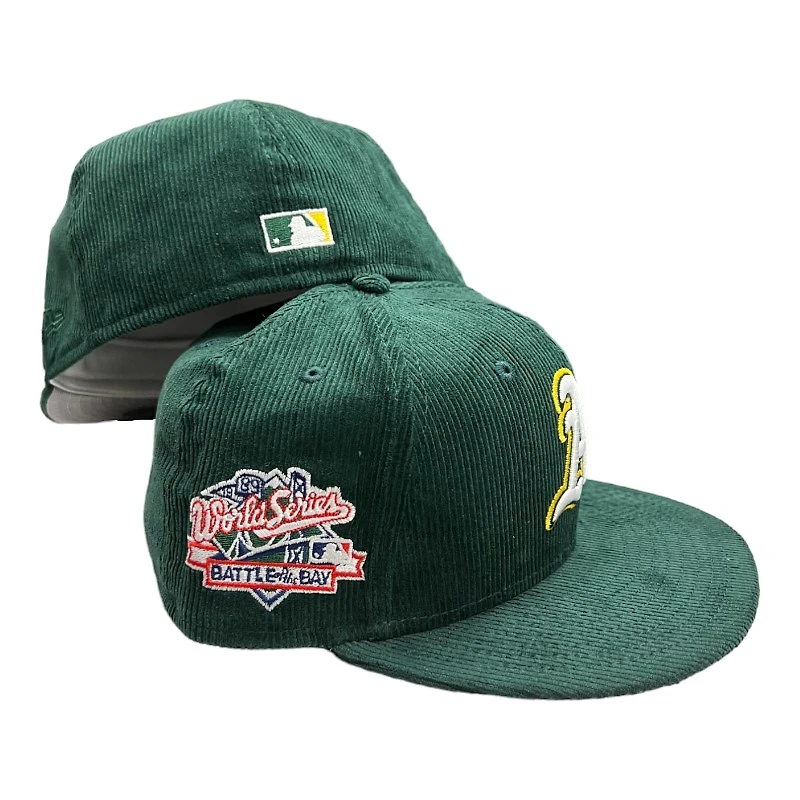 Oakland Athletics Green Corduroy Battle of the Bay Patch Gray UV 59FIFTY Fitted Hat