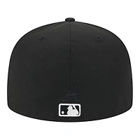 Atlanta Braves Black Dotted Floral New Era 59FIFTY Fitted Hat