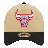 Chicago Bulls Two Tone Chicago Heart Patch Black UV New Era A-Frame 9FORTY Snapback Hat