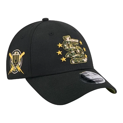 St. Louis Cardinals Black 2024 Armed Forces Day New Era 9FORTY Adjustable Snapback Hat