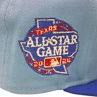 Texas Rangers Sky and Blue "DPM Stock Pack" 2024 All Star Game Patch Gray UV New Era 59Fifty Fitted Hat