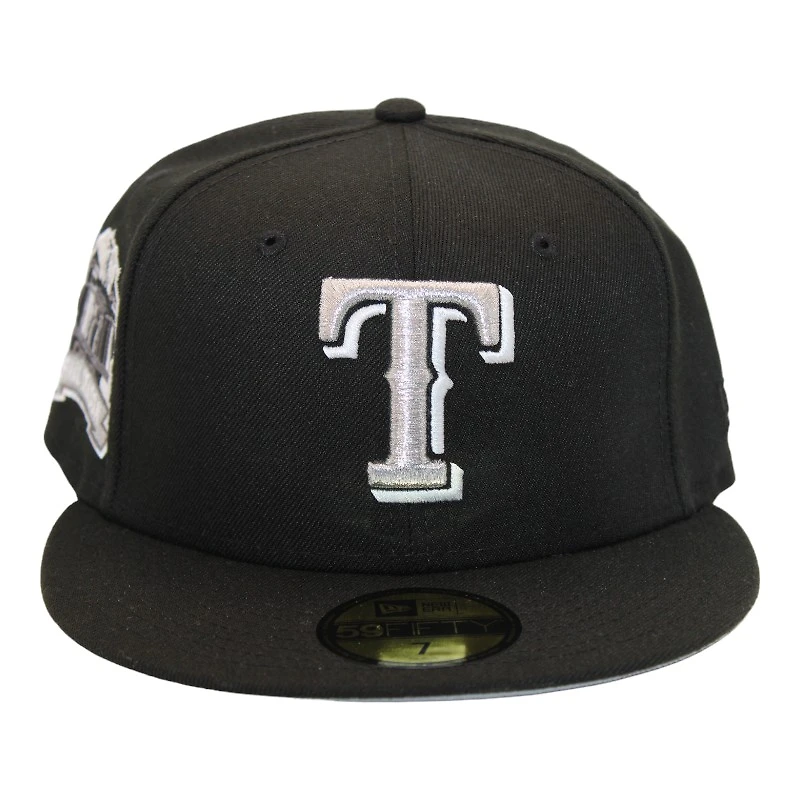 Texas Rangers Black "DPM Stock Pack" Final Season at Globe Life Field Patch Gray UV New Era 59Fifty Fitted Hat