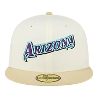Arizona Diamondbacks Chrome and Tan Script New Era 59FIFTY Fitted Hat