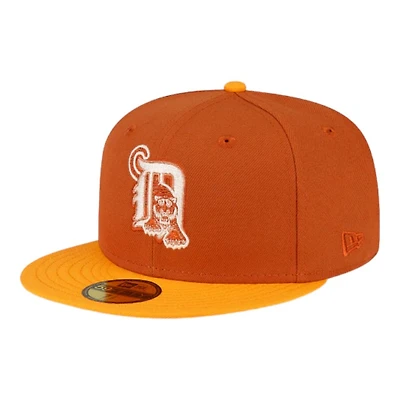 Detroit Tigers Brown and Orange Light UV New Era 59FIFTY Fitted Hat