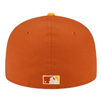 Philadelphia Athletics Brown and Orange Light UV New Era 59FIFTY Fitted Hat