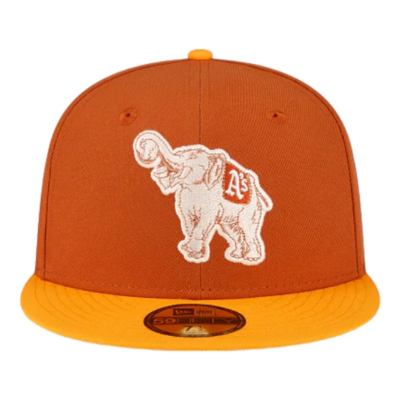 Philadelphia Athletics Brown and Orange Light UV New Era 59FIFTY Fitted Hat
