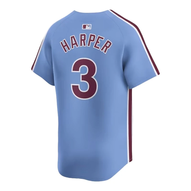 Philadelphia Phillies Bryce Harper Powder Blue Cooperstown Nike Limited Player Jersey
