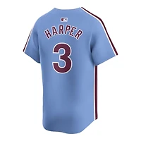 Philadelphia Phillies Bryce Harper Powder Blue Cooperstown Nike Limited Player Jersey
