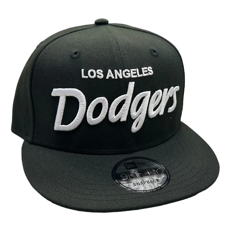 Los Angeles Dodgers Black and White Wordmark Gray UV New Era 9FIFTY Snapback Hat