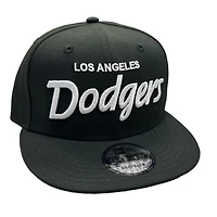 Los Angeles Dodgers Black and White Wordmark Gray UV New Era 9FIFTY Snapback Hat