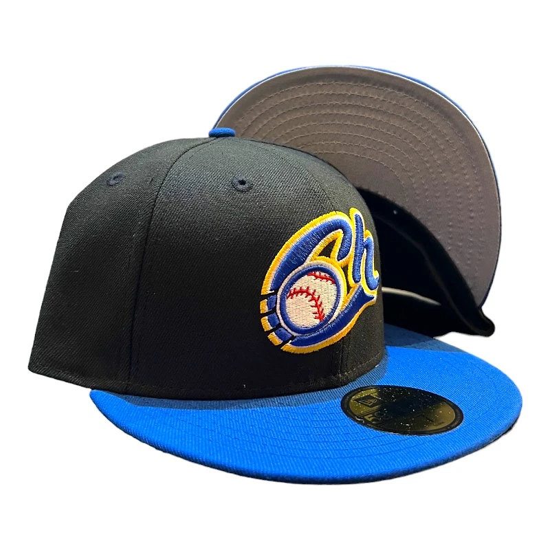 Charros de Jalisco Black and Blue Two Tone Gray UV New Era 59FIFTY Fitted Hat