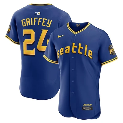 Seattle Mariners Ken Griffey Jr Royal Blue City Connect Nike Elite Player Jersey