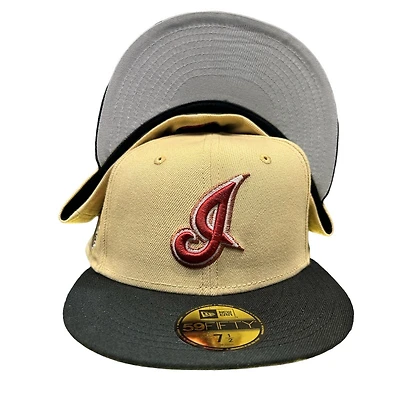 Cleveland Indians Brown and Black Jacobs Field Patch Gray UV New Era 59FIFTY Fitted Hat