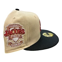 Cleveland Indians Brown and Black Jacobs Field Patch Gray UV New Era 59FIFTY Fitted Hat