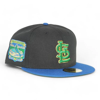 St Louis Cardinals Black and Blue "Cash Pack" Final Season at Busch Stadium Patch Gray UV New Era 59Fifty Fitted Hat