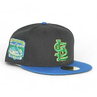 St Louis Cardinals Black and Blue "Cash Pack" Final Season at Busch Stadium Patch Gray UV New Era 59Fifty Fitted Hat